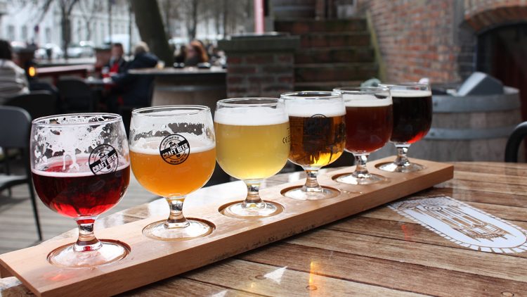 A beer flight