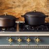 Dutch ovens on stove