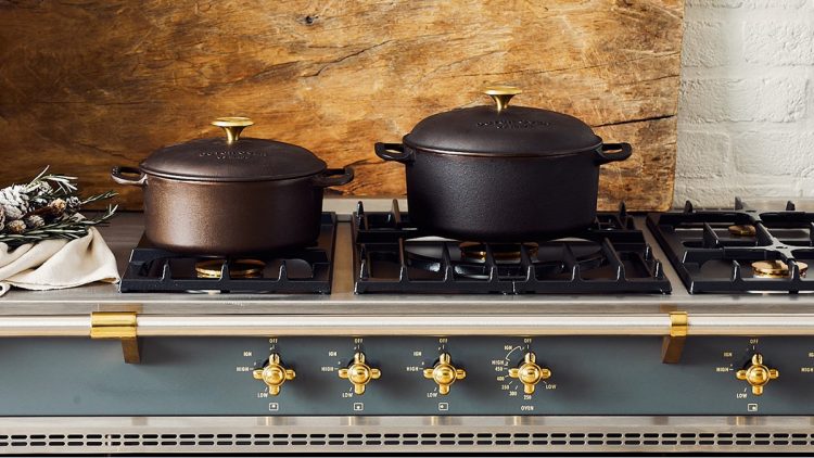 Dutch ovens on stove