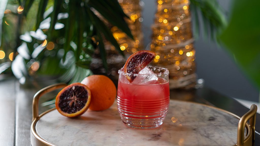 A blood orange margarita
