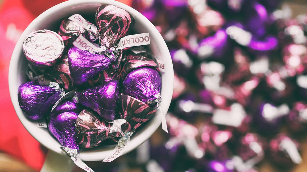 A Valentine's Day bowl of chocolate