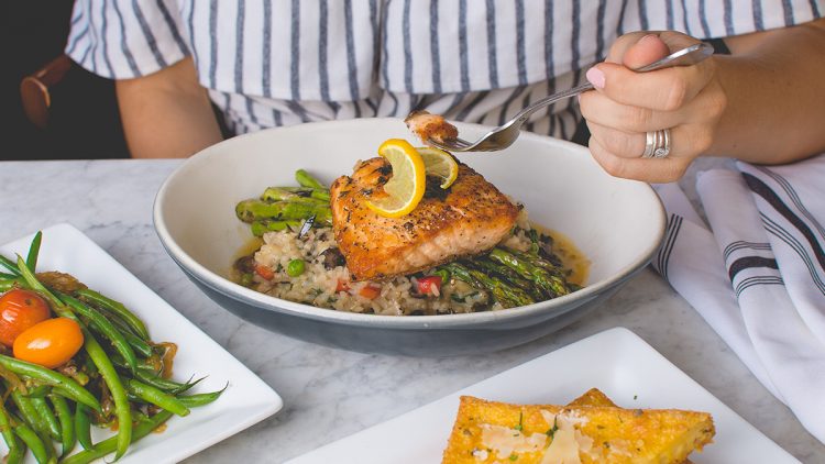 fish and sides on the table