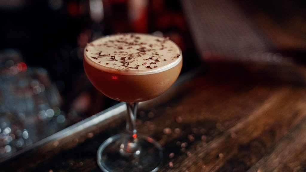 Irish cocktail on a table