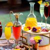 juices on the table for a mimosa bar